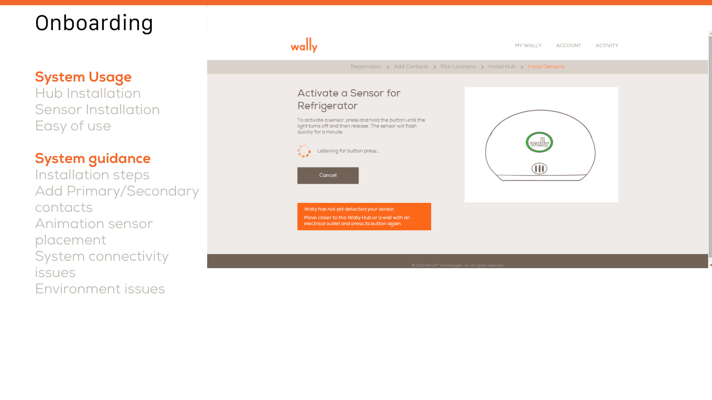WallyHome — System management screens